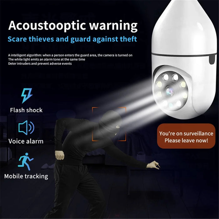 XY-3120S Bulb Shape 4G / 5G WiFi IP Camera Wireless Home Security Camera HD 360-Degree Panoramic Adjustable Webcam Support Two-Way Voice Call - 2