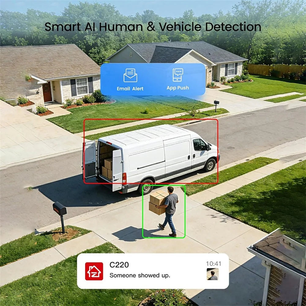 ZOSI PoE Security Camera System with 5MP 8CH NVR and 4Pcs AI Human Vehicle Detection 100ft Night Vision HD Outdoor 4MP IP Cameras (No Hard Drive) - White - 2