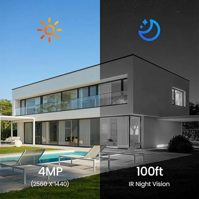 ZOSI PoE Security Camera System with 5MP 8CH NVR and 8Pcs AI Human Vehicle Detection 100ft Night Vision HD Outdoor 4MP IP Cameras (No Hard Drive) - White - 3