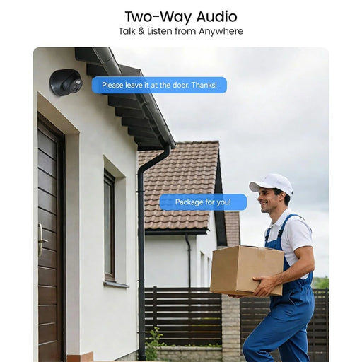 ZOSI C220 4MP 2.5K Outdoor PoE Security Camera Compatible with Zosi PoE NVR 100ft Night Vision AI Human Detection Two-Way Audio IP Camera - Black - 2