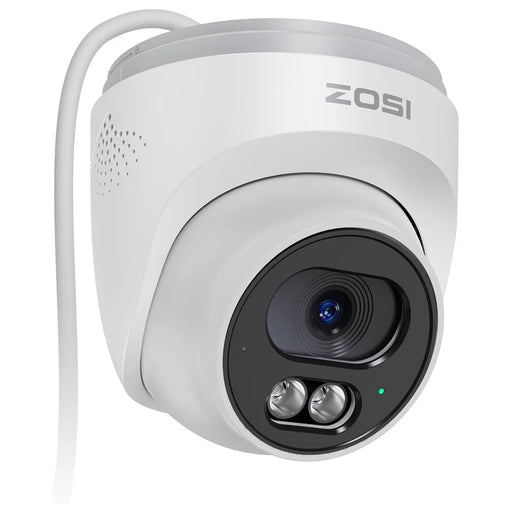 ZOSI C220 2Pcs 4MP QHD 2.5K Security Camera 100ft Night Vision AI Human Detection Outdoor PoE IP Camera - White - 2