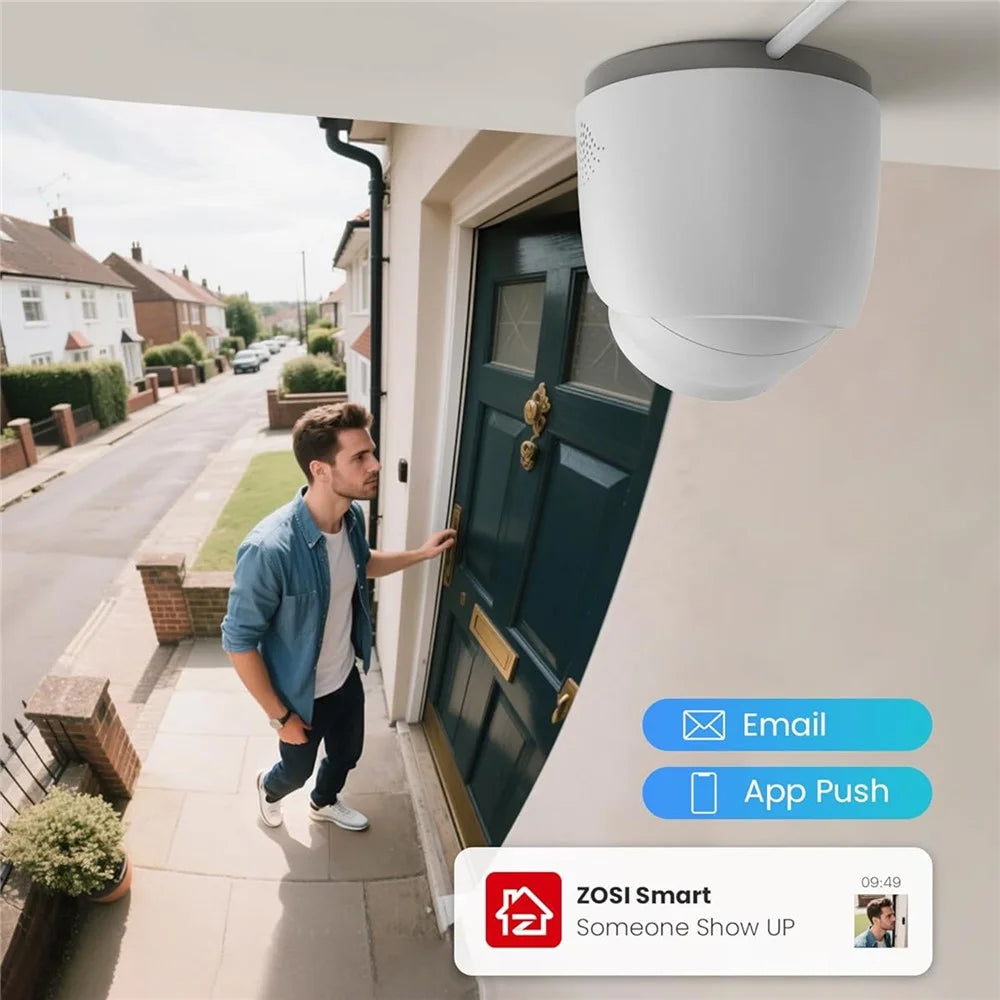 ZOSI C220 2Pcs 4MP QHD 2.5K Security Camera 100ft Night Vision AI Human Detection Outdoor PoE IP Camera - White - 4