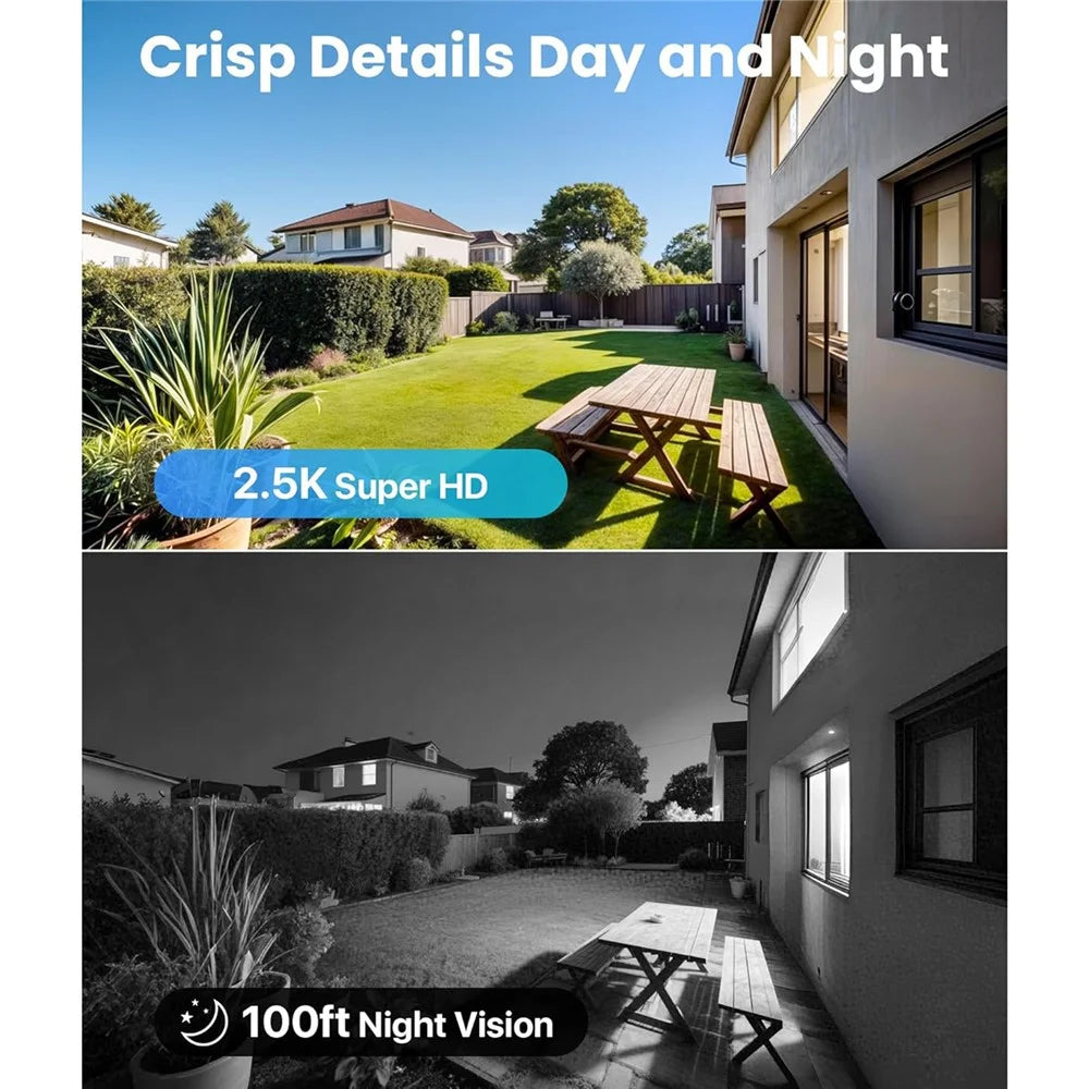 ZOSI C220 2Pcs 4MP QHD 2.5K Security Camera 100ft Night Vision AI Human Detection Outdoor PoE IP Camera - White - 5
