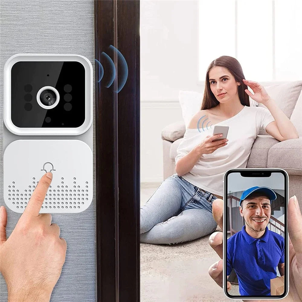 M-01 Smart Doorbell Camera Remote Controlled HD Two-way Audio Call Door Bell Night Vision Cam Monitor for Home - 3