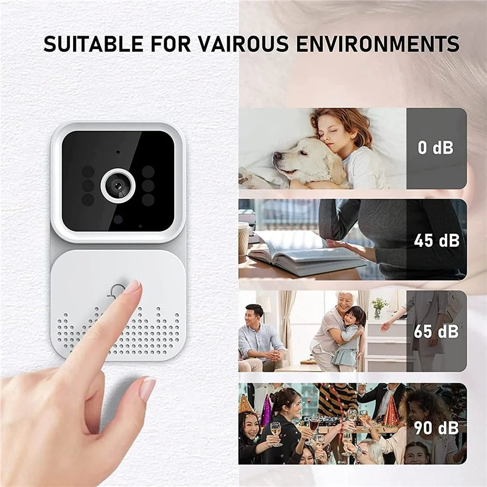 M-01 Smart Doorbell Camera Remote Controlled HD Two-way Audio Call Door Bell Night Vision Cam Monitor for Home - 6