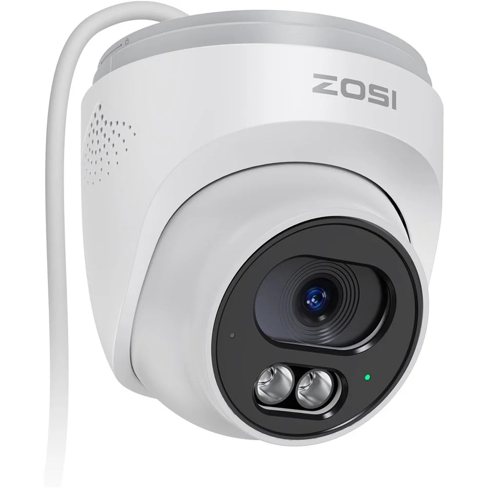 ZOSI C220 4Pcs 4MP QHD 2.5K Security Camera 100ft Night Vision AI Human Detection Outdoor PoE IP Camera - White - 2