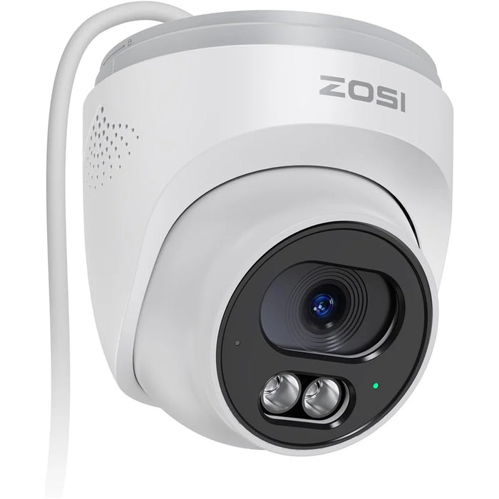 ZOSI C220 4Pcs 4MP QHD 2.5K Security Camera 100ft Night Vision AI Human Detection Outdoor PoE IP Camera - White - 2