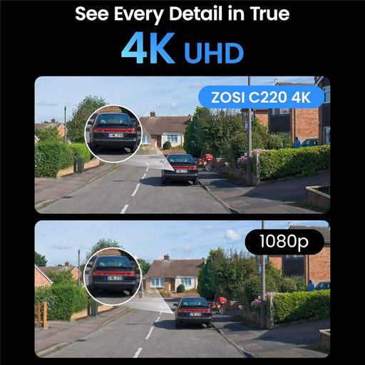 ZOSI C220 1Pc 4K UHD 8MP PoE Add-On IP Camera AI Person  /  Vehicle Detection Two-Way Audio Night Vision Security Cam - White - 2