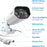 ZOSI 4Pcs 5MP PoE Add-on Camera AI Person / Vehicle Detection 2 Way Audio Starlight Night Vision 3K Bullet IP Cam with Sound Light Siren - White - 4