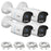 ZOSI C186 4Pcs 4K PoE Security Cameras Compatible with ZOSI 4K PoE NVR 8MP Outdoor Indoor Aurora Lux True Color Night Vision AI Person Vehicle Detection Two-way Audio IP Cameras - White - 1