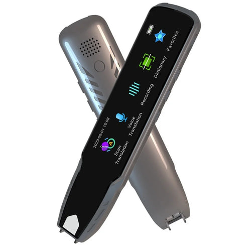 A13S Digital Dictionary Pen 3.69 Inch HD Screen 112 Languages Online Voice Translation Scanning Pen, 1+8GB - Dark Grey - 1