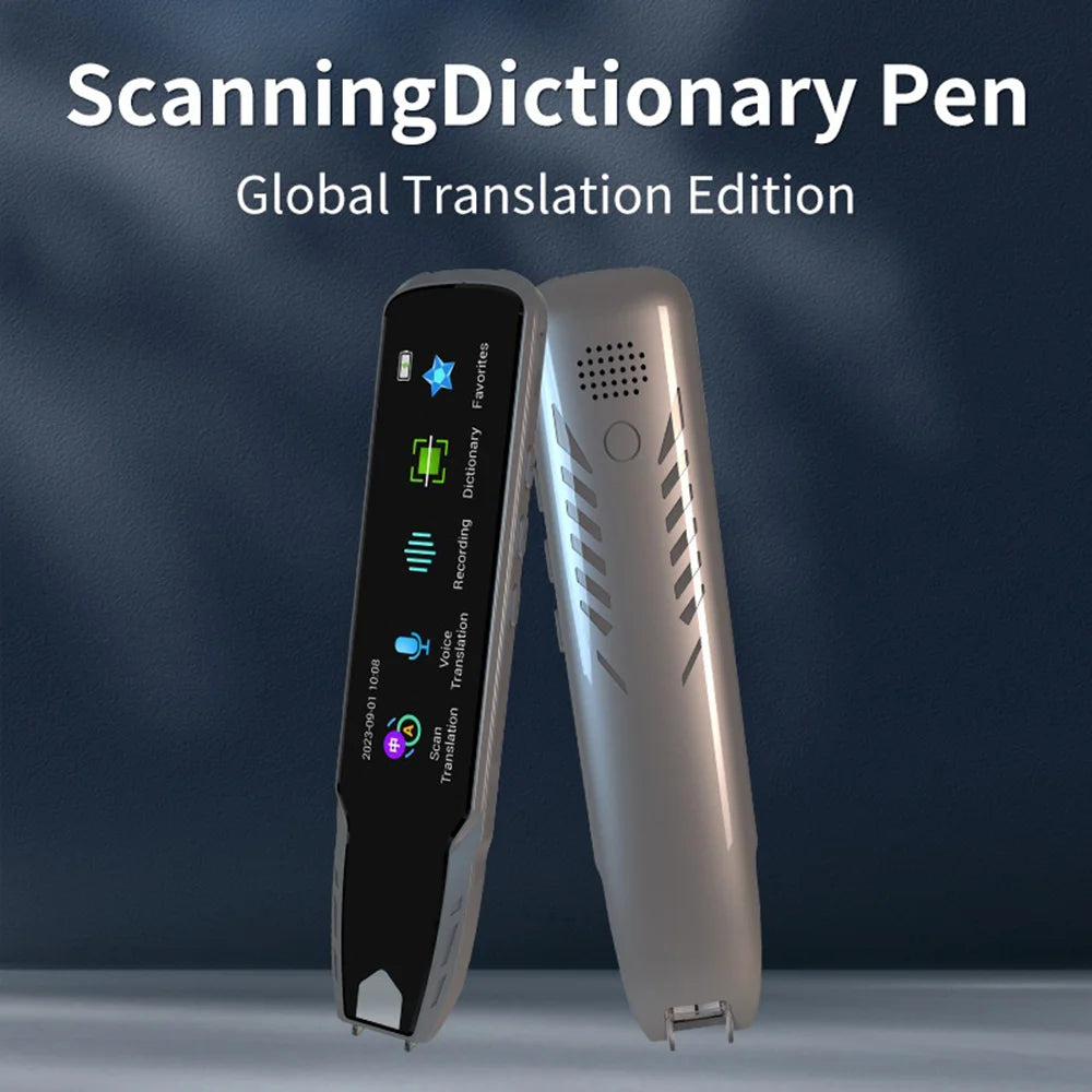 A13S Digital Dictionary Pen 3.69 Inch HD Screen 112 Languages Online Voice Translation Scanning Pen, 1+8GB - Dark Grey - 2