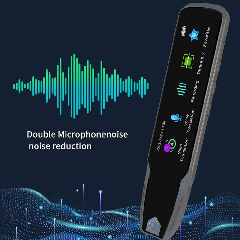 A13S Digital Dictionary Pen 3.69 Inch HD Screen 112 Languages Online Voice Translation Scanning Pen, 1+8GB - Dark Grey - 3