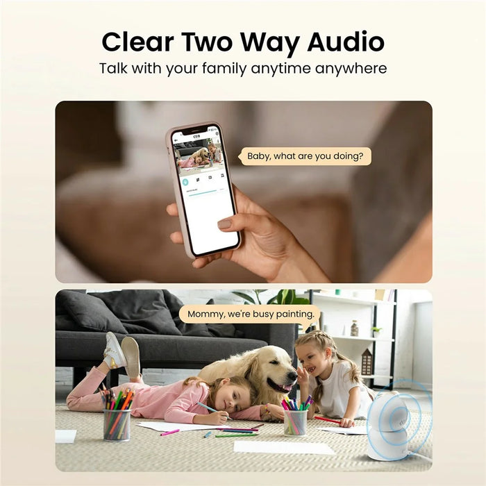 ZOSI C518 1080P Security Camera 2MP Indoor WiFi Pan Tilt AI Human Detection Auto Tracking Night Vision Two-Way Audio Safety Camera - White  /  EU Plug - 4