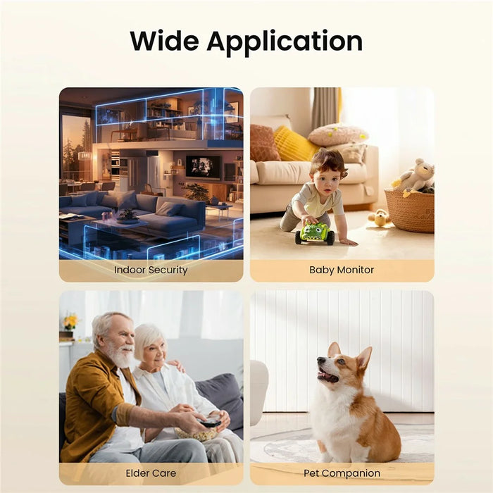 ZOSI C518 1080P Security Camera 2MP Indoor WiFi Pan Tilt AI Human Detection Auto Tracking Night Vision Two-Way Audio Safety Camera - White  /  EU Plug - 6