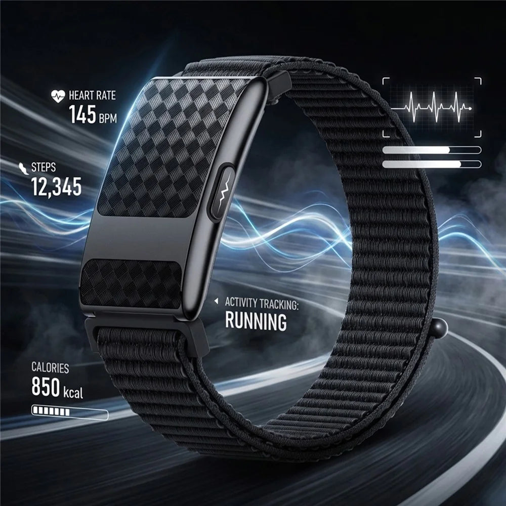 TK35 Pro Screenless Smart Band ECG Heart Rate SpO2 Body Temp Health Tracker IP68 Waterproof - Black - 2
