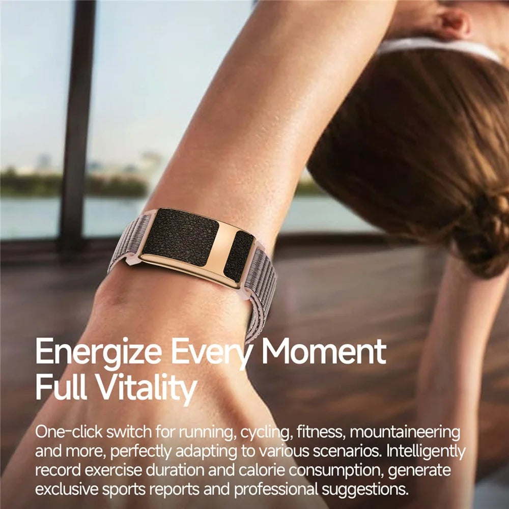 TK35 Pro Screenless Smart Band ECG Heart Rate SpO2 Body Temp Health Tracker IP68 Waterproof - Black - 7