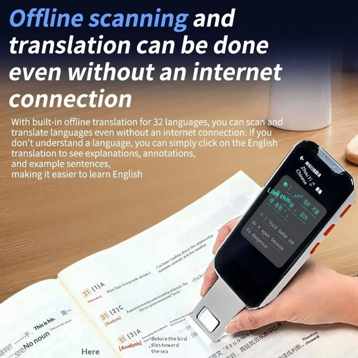 F17 AI Scan Translator Pen 143 Languages Online for Travel Business Voice Translation Device - White - 5