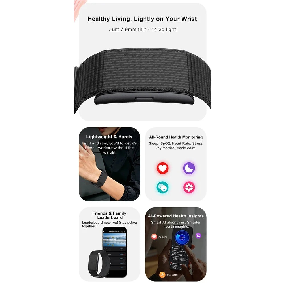Y28C Screenless Smart Wristband Waterproof Fitness Tracker Blood Oxygen Heart Rate Health Monitor - Black - 4