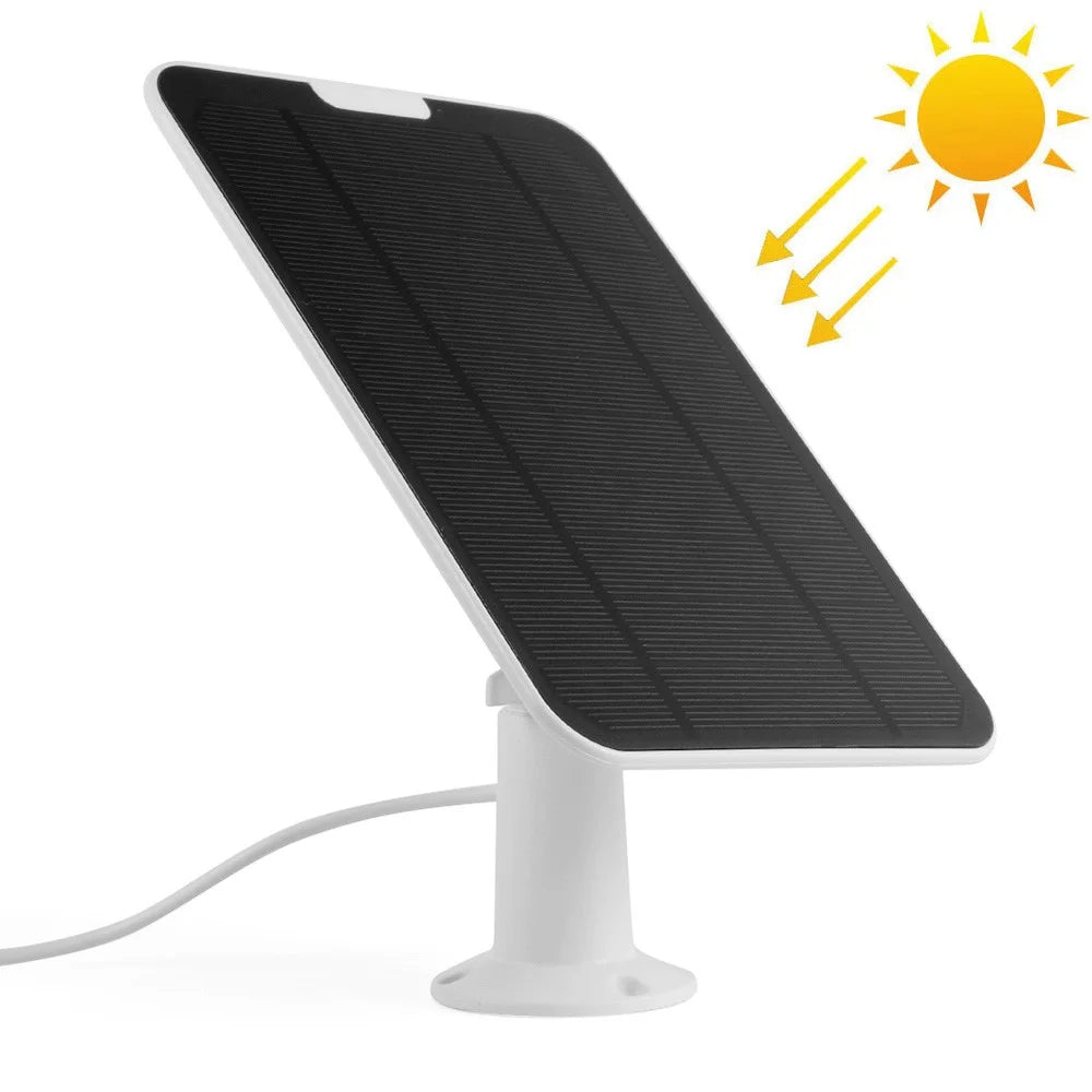 4W USB Solar Panel for Security Camera, Waterproof Solar Charger for Camera with 360-Degree Adjustable Mounting - 1
