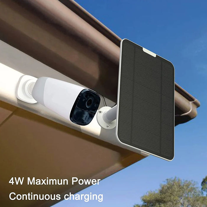 4W USB Solar Panel for Security Camera, Waterproof Solar Charger for Camera with 360-Degree Adjustable Mounting - 5