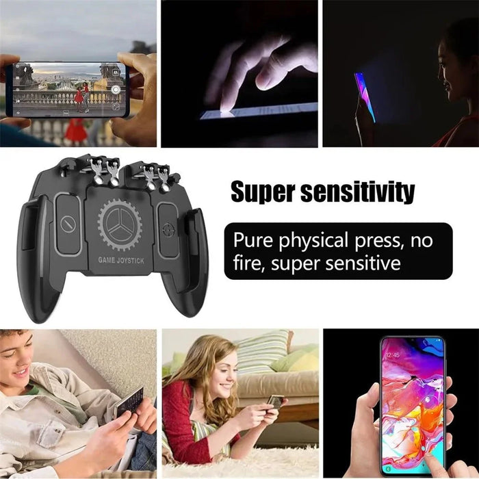 M10 Six Finger PUBG Mobile Joystick Controller L1 / R1 Triggers Gamepad for 4.7-6.5 Inch Phones - 3
