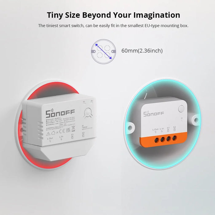 SONOFF ZBMINI2 Extreme Zigbee Smart Switch (No Zero Wire Required) Smart Life Mini Home Switch - 4