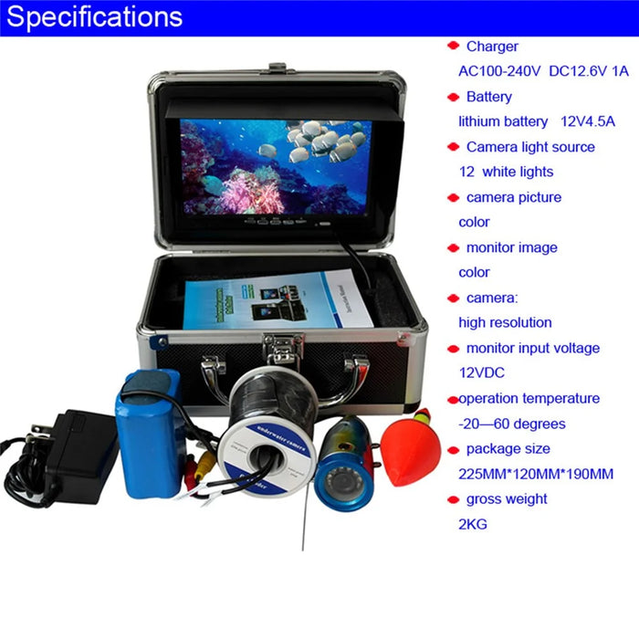 SY7100 7-inch LCD Underwater Fishing Camera Fish Finder Video Camera, US Plug - 2