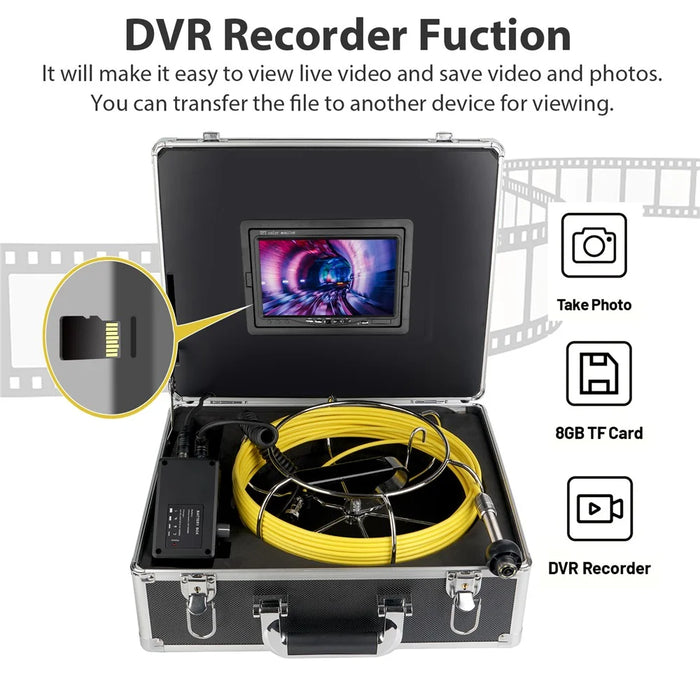 7-inch 1080P HD Pipe Inspection Industrial Endoscope Camera with 30m Cable, EU Plug - 6