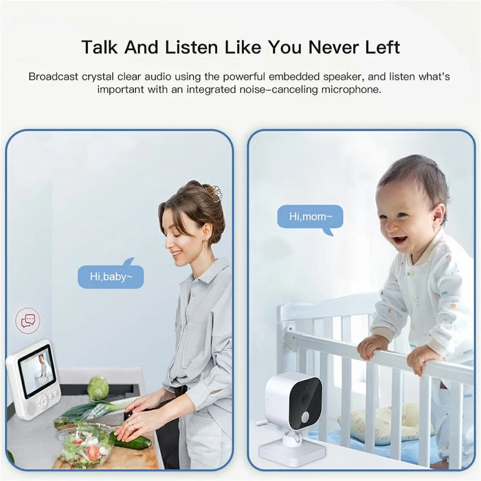 ABM900 Baby Monitor 2.8 inch Indoor Security Camera Two-Way Audio, Lullabies - US Plug - 6