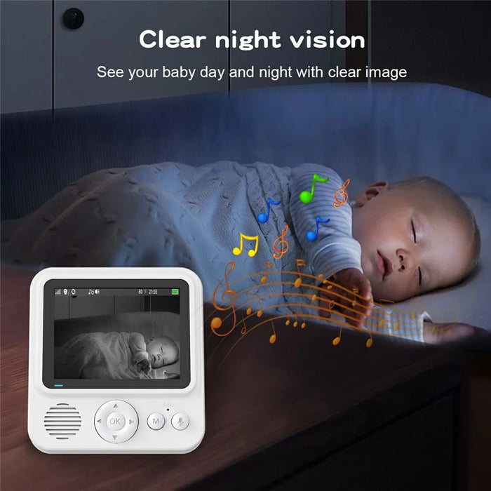 ABM900 Baby Monitor 2.8 inch Indoor Security Camera Two-Way Audio, Lullabies - US Plug - 7