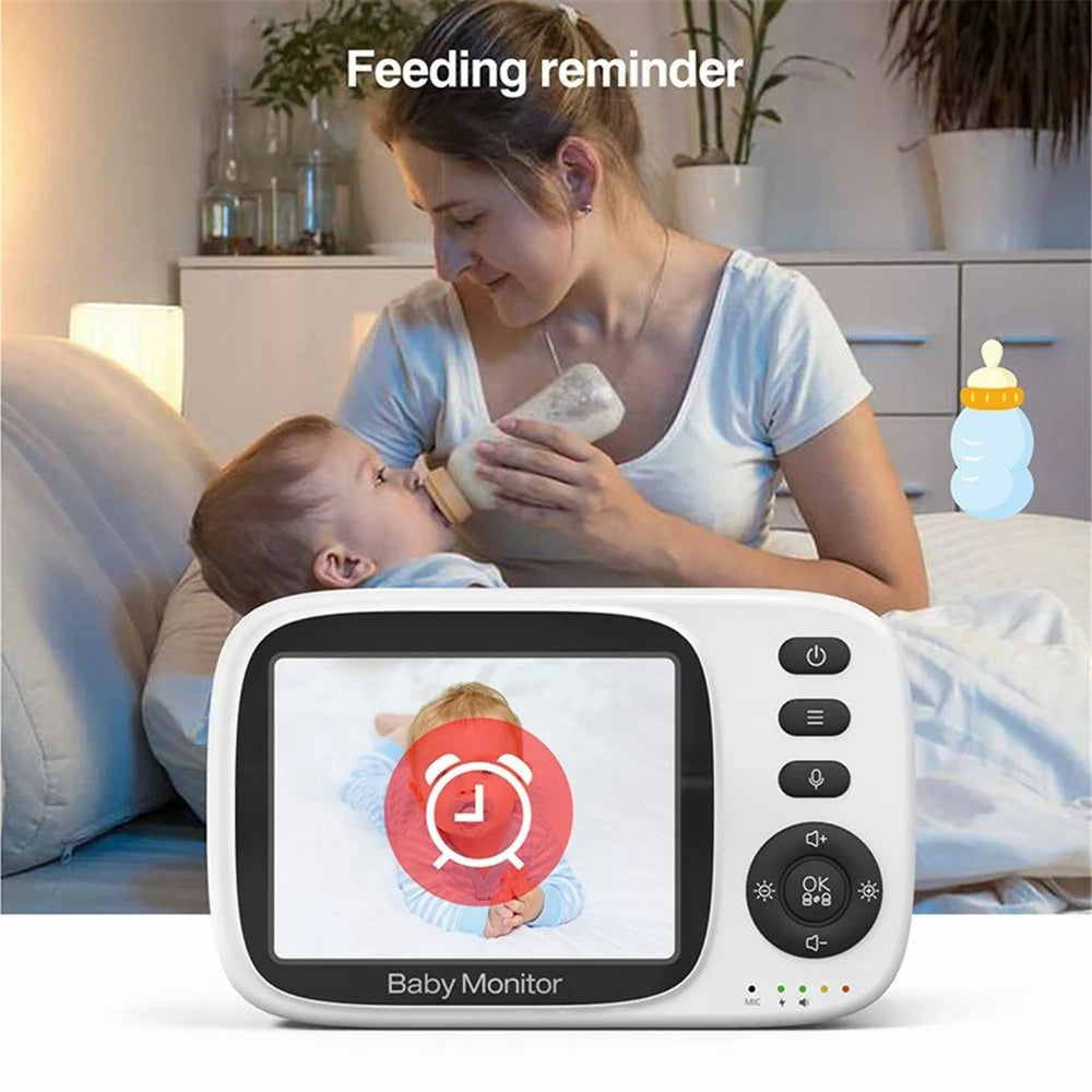 MC632A 3.2 inch Screen Baby Monitor 2 Way Voice Talk Temperature Monitoring Baby Security Camera - US Plug - 5