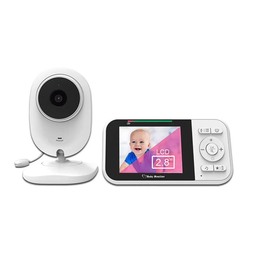 218 2.8-inch LCD Baby Monitor Temperature Detection 2 Way Voice Baby Security Video Camera - US Plug - 1