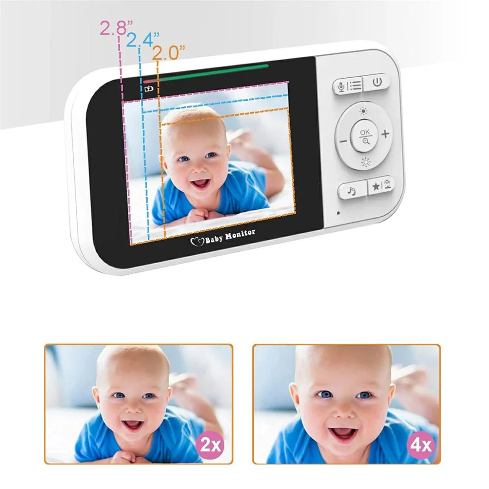 218 2.8-inch LCD Baby Monitor Temperature Detection 2 Way Voice Baby Security Video Camera - US Plug - 3