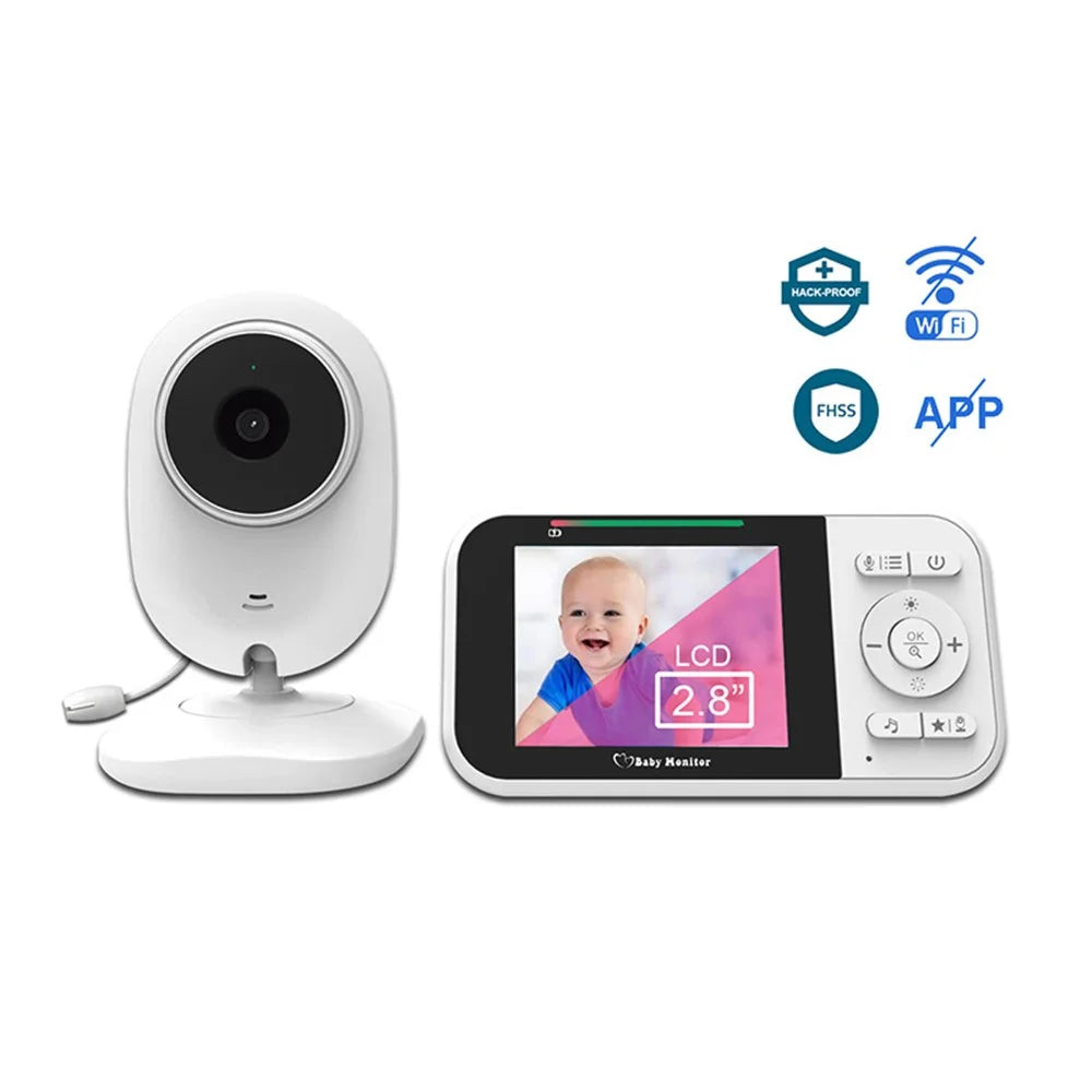 218 2.8-inch LCD Baby Monitor Temperature Detection 2 Way Voice Baby Security Video Camera - US Plug - 7