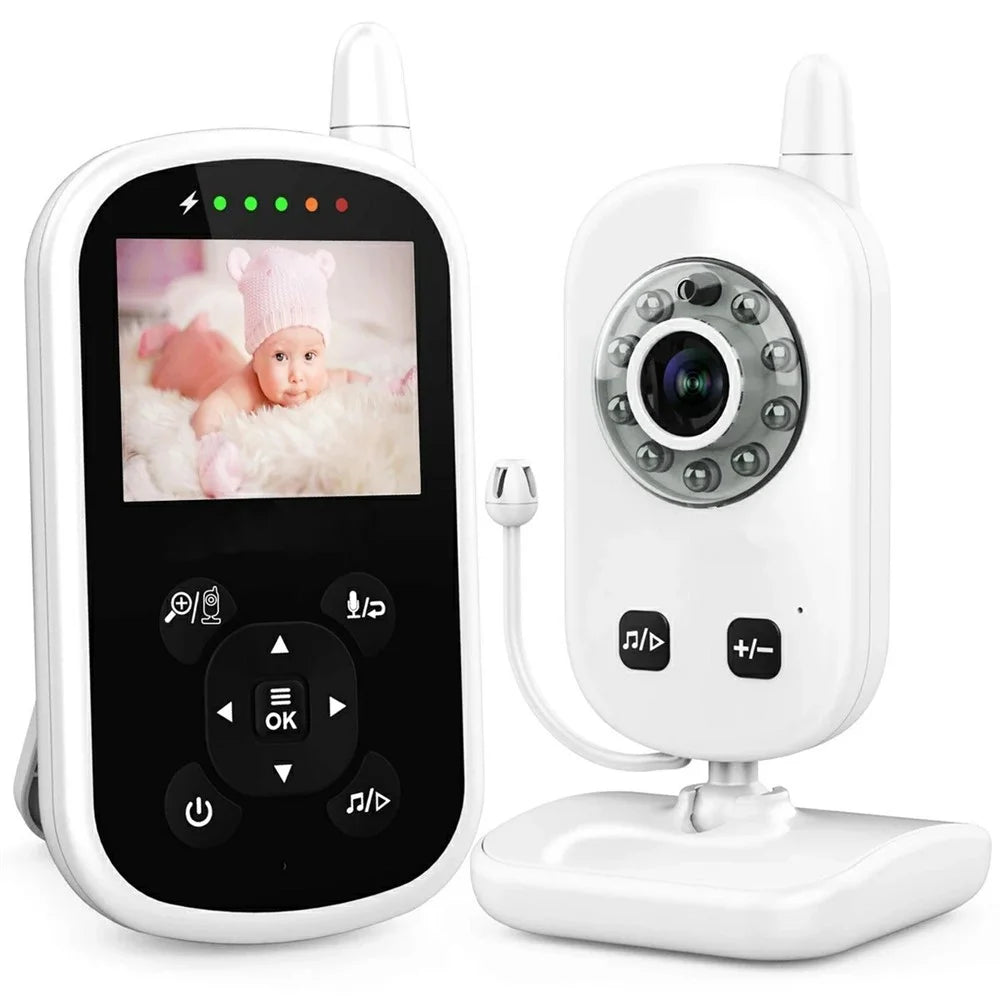 UU24 2.4-inch LCD Baby Monitor Temperature Detection 2 Way Voice Built-in Lullabies Baby Security Camera - US Plug - 1