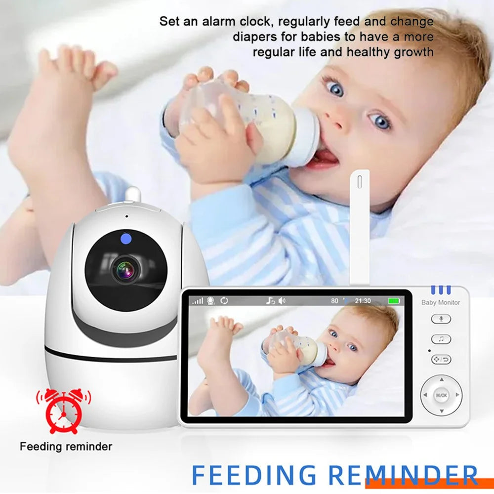 ABM501 5 Inch Video Baby Monitor 2.4G Wireless Two Way Audio Night Vision Security Camera - US Plug - 2