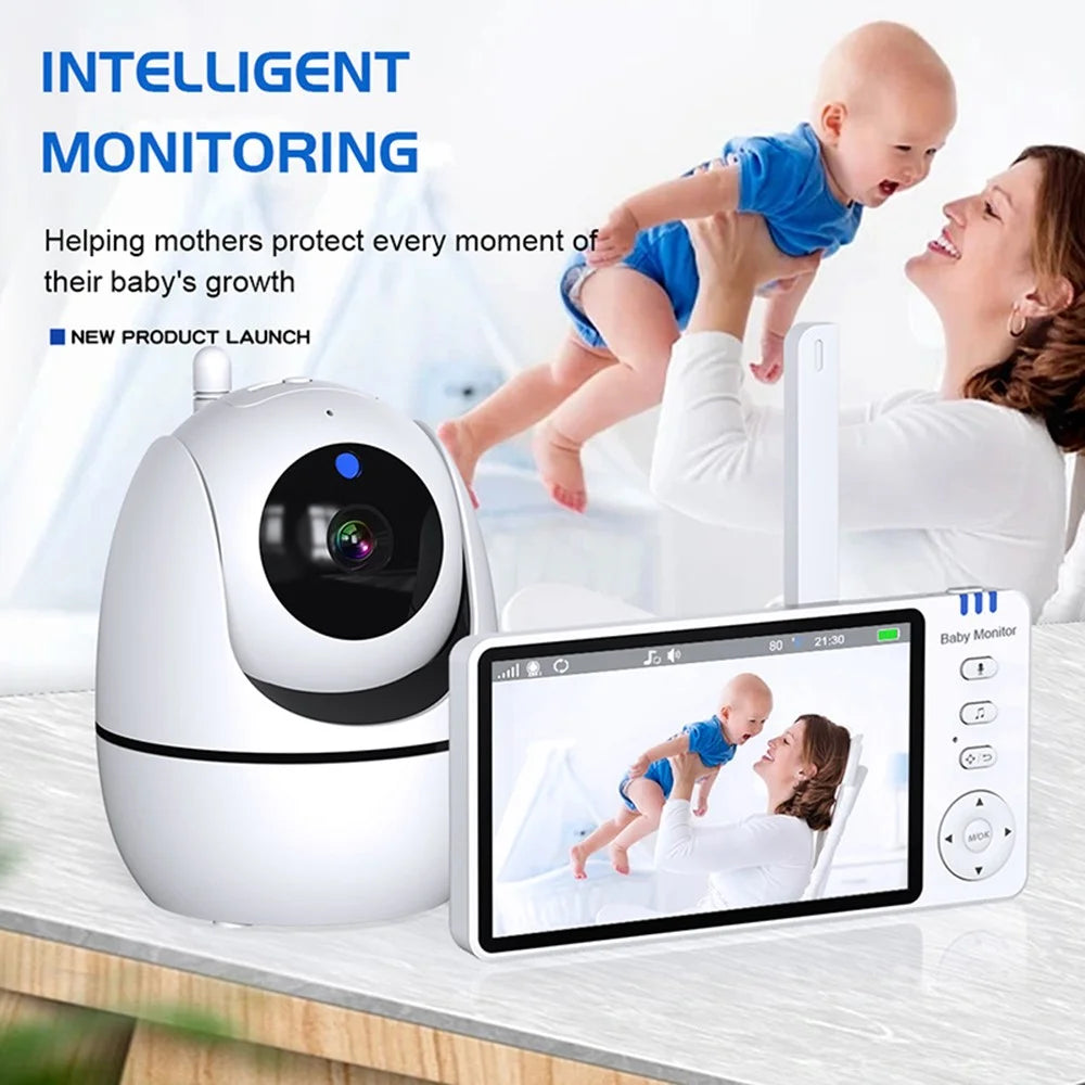ABM501 5 Inch Video Baby Monitor 2.4G Wireless Two Way Audio Night Vision Security Camera - US Plug - 4