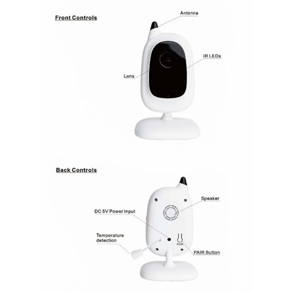 980 3.2-inch Video Baby Monitor 2 Way Audio Intercom Night Vision Wireless Camera - US Plug - 6