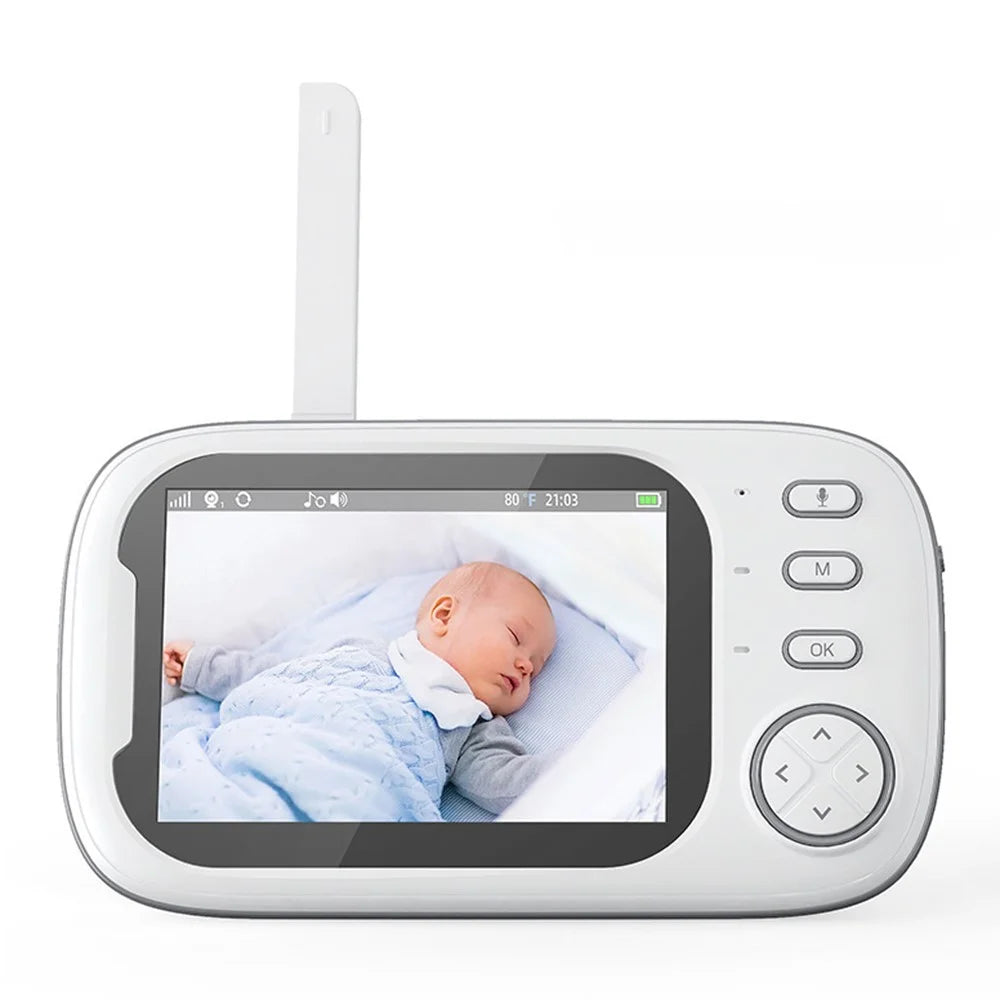 ABM600 3.5-inch Video Baby Monitor Dual Channel Camera Monitor Support Two-Way Voice - US Plug - 4