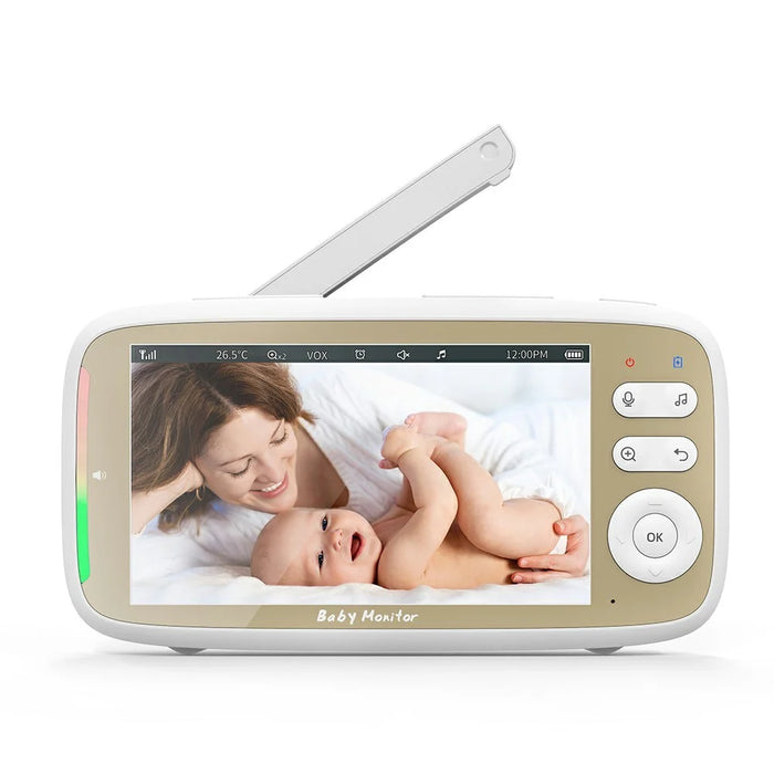 VB803 5-inch Baby Monitor Built-in Lullabies PTZ Rotation HD Baby Security Camera - US Plug - 4