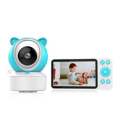 C8 5.0-inch Tuya APP Remote WiFi Camera Cry Detection Wireless Baby Monitor - US Plug - 1