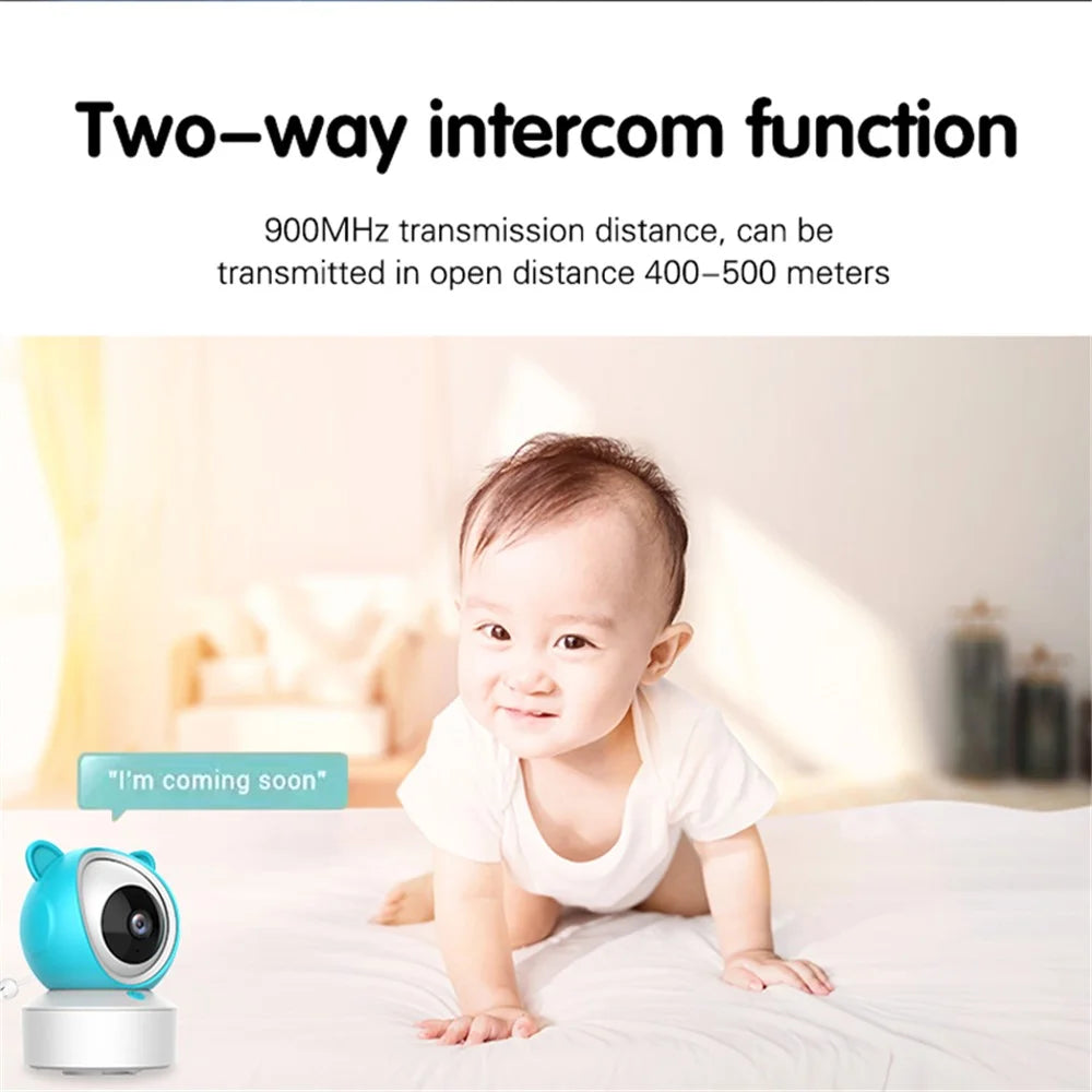 C8 5.0-inch Tuya APP Remote WiFi Camera Cry Detection Wireless Baby Monitor - US Plug - 7