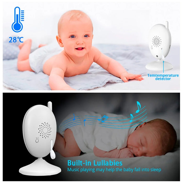 2.0-inch Night Vision Wireless Baby Monitor Room Temperature Monitor Intercom Camera - US Plug - 4