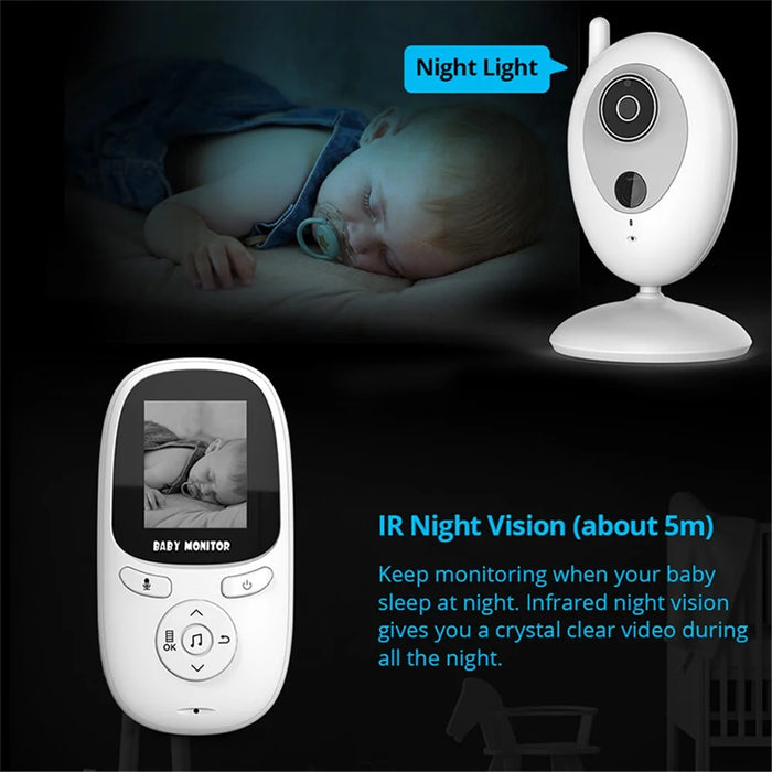 2.0-inch Night Vision Wireless Baby Monitor Room Temperature Monitor Intercom Camera - US Plug - 5