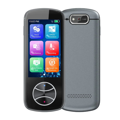 V10 3.0-inch Touch Screen 137 Languages Translator Offline Photo Translation WiFi AI Smart Voice Translator - Grey - 1