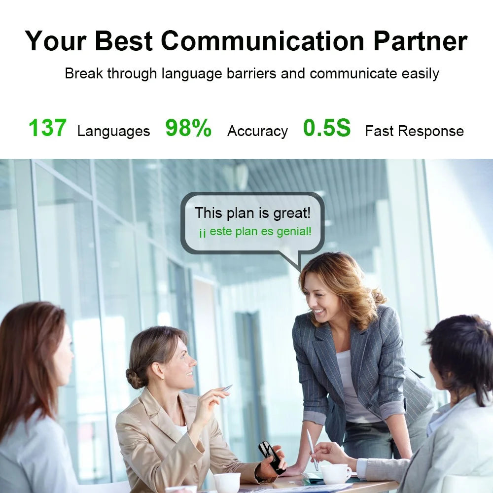 G6 137 Languages Voice Translator Rechargeable Bluetooth-compatible Smart Translation Stick - Grey - 3
