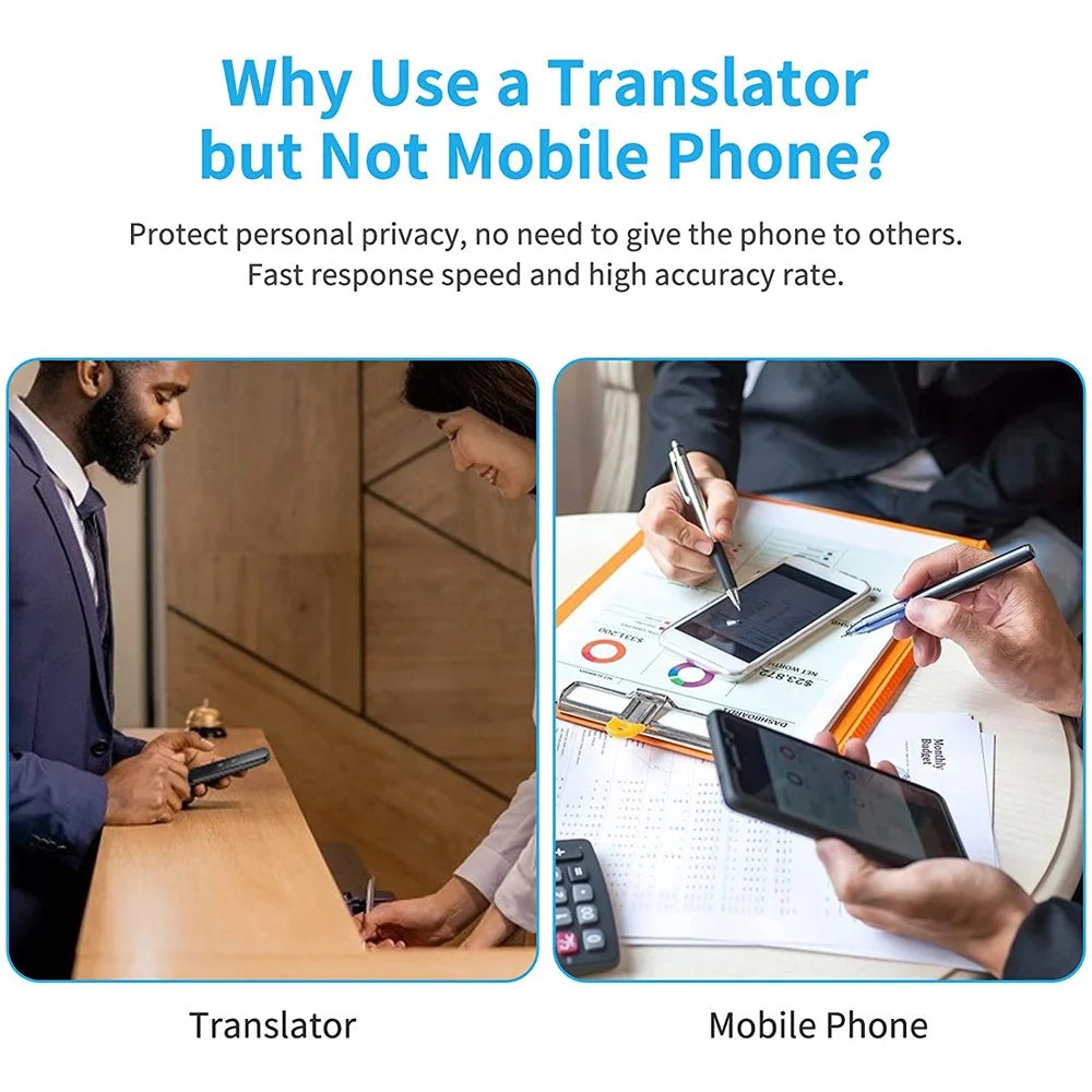 G6 137 Languages Voice Translator Rechargeable Bluetooth-compatible Smart Translation Stick - Grey - 7
