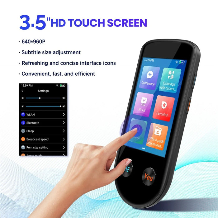 V600S 3.5-inch Touch Screen 137 Languages Voice Translator Offline Photo Translation WiFi AI Smart Translator - 7