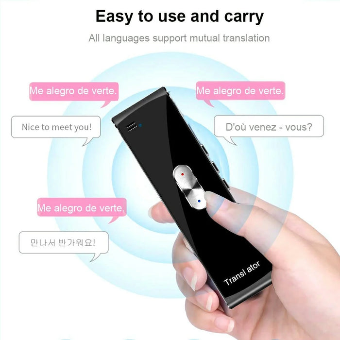 T8S Bluetooth-compatible 137 Languages Speech Translator Rechargeable Smart Translation Stick - Black - 5